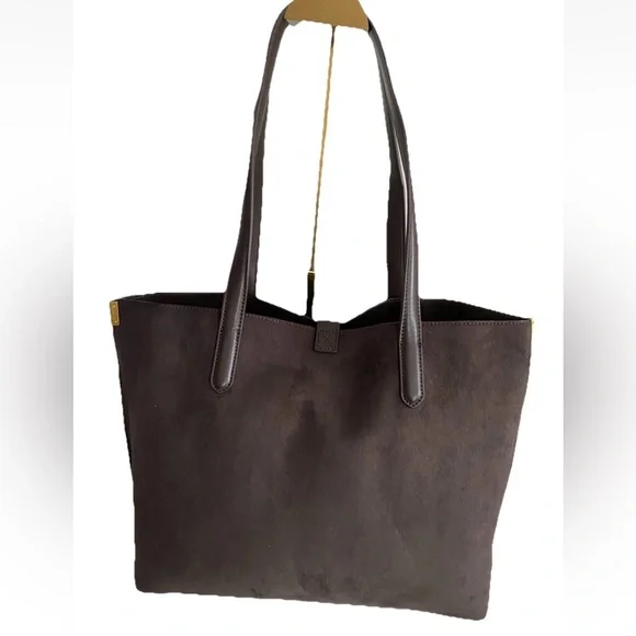 🆕 House of Harlow 1960 Brown faux Suede Luxe Tote & Wristlet Shoulder Bag Set - Picture 6 of 15